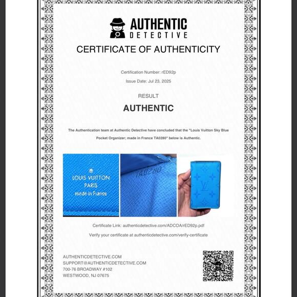 Louis Vuitton Sky Blue Pocket Organizer - Picture 2 of 16